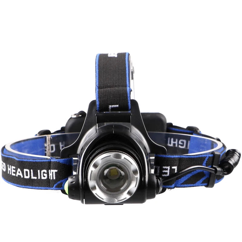 Powerful LED Headlamp 18650 DC Rechargeable Headlight Zoomable Head Lamp Waterproof Head Light High Lumens Head Flashlight
