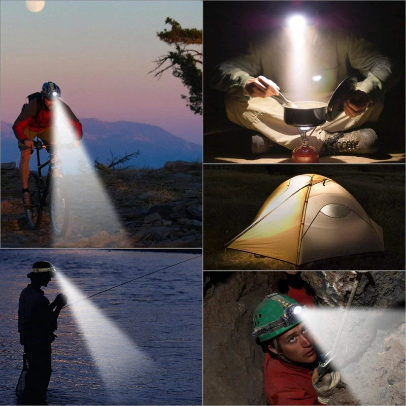 Powerful LED Headlamp 18650 DC Rechargeable Headlight Zoomable Head Lamp Waterproof Head Light High Lumens Head Flashlight