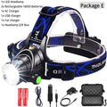 Powerful LED Headlamp 18650 DC Rechargeable Headlight Zoomable Head Lamp Waterproof Head Light High Lumens Head Flashlight