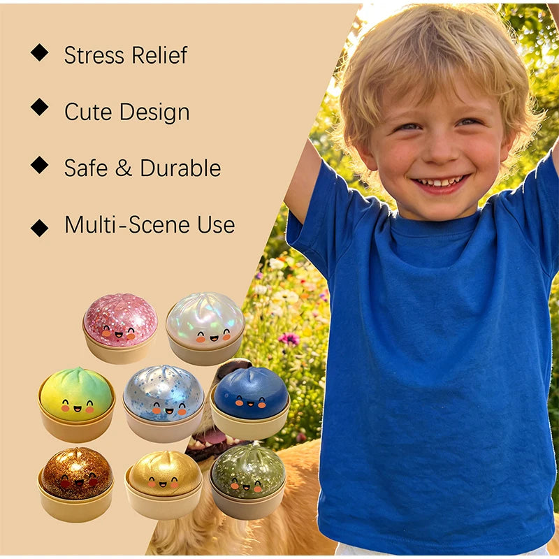 Simulation Flash Dumpling Pressure Ball Slow Rebound Soft Pinch Decompression Office Home Decorat Children Adults Birthday Gifts