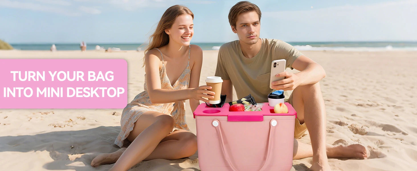Top Cup Holder Tray Accessories for Boogg Bag X-Large Waterproof EVA & Phone Holder Fit for Stanley Cup -Organizer for Boogg Bag
