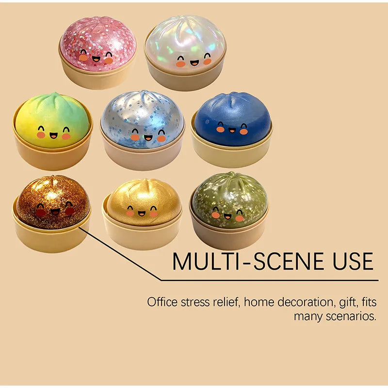 Simulation Flash Dumpling Pressure Ball Slow Rebound Soft Pinch Decompression Office Home Decorat Children Adults Birthday Gifts
