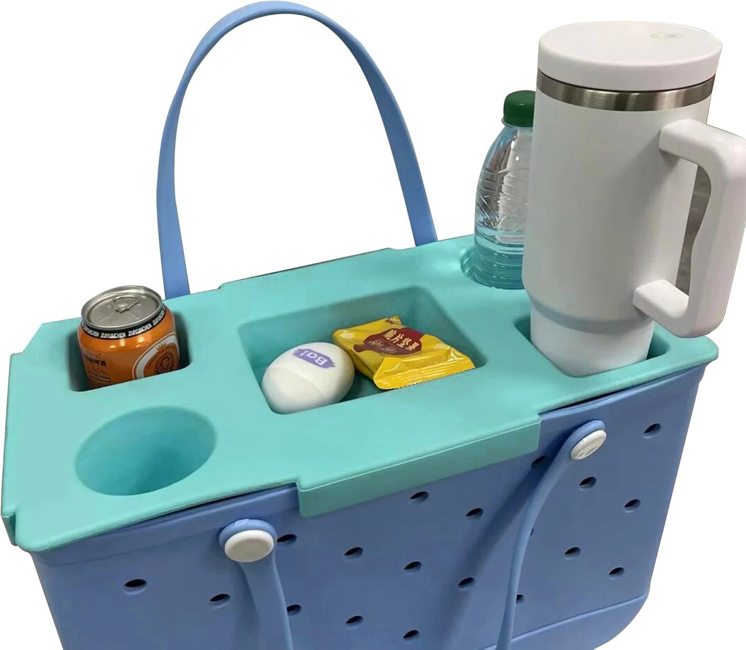 Top Cup Holder Tray Accessories for Boogg Bag X-Large Waterproof EVA & Phone Holder Fit for Stanley Cup -Organizer for Boogg Bag