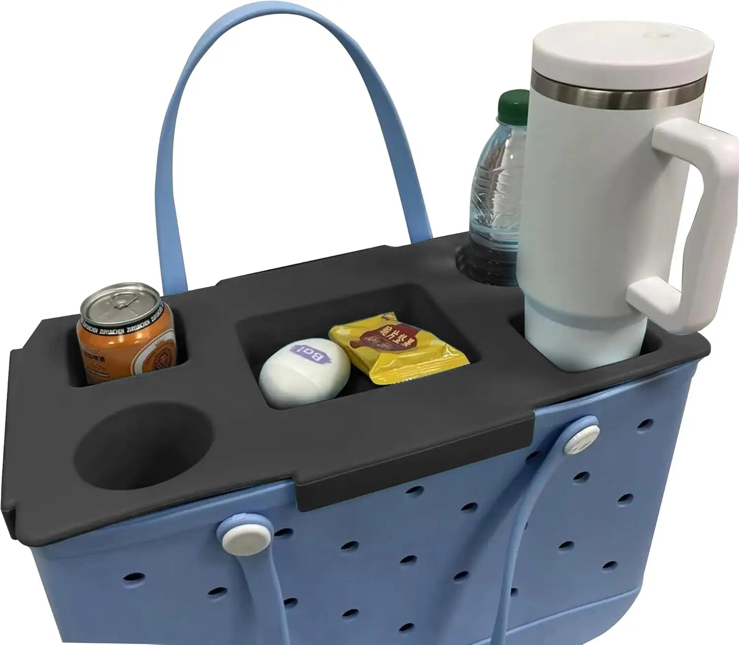 Top Cup Holder Tray Accessories for Boogg Bag X-Large Waterproof EVA & Phone Holder Fit for Stanley Cup -Organizer for Boogg Bag