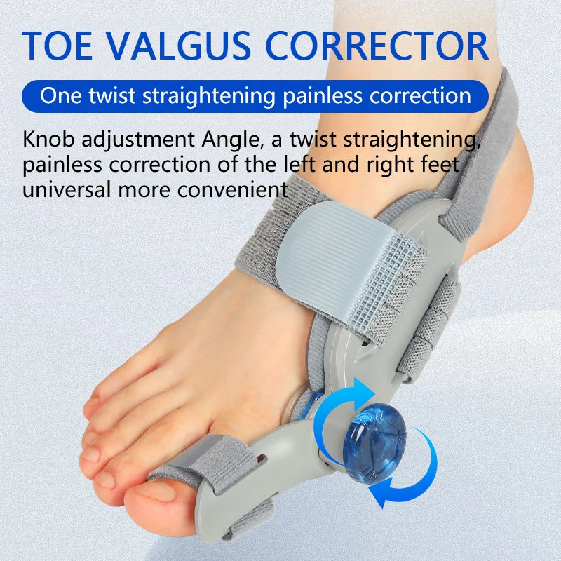 Bunion Corrector Foot Hallux Valgus Braces Rotatable Toe Separator Straightener Adjustable Pedicure Finger Toe Corrector Unisex