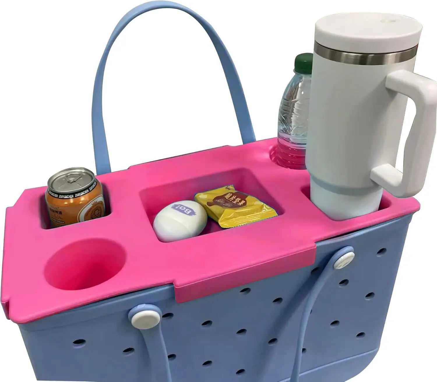 Top Cup Holder Tray Accessories for Boogg Bag X-Large Waterproof EVA & Phone Holder Fit for Stanley Cup -Organizer for Boogg Bag