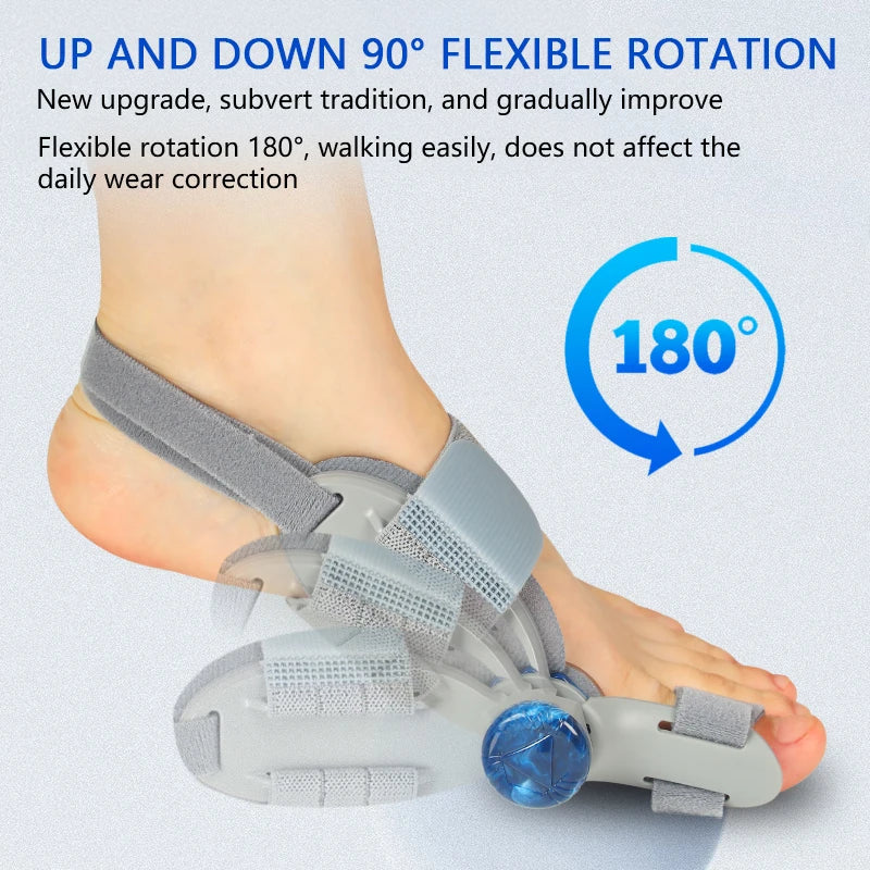 Bunion Corrector Foot Hallux Valgus Braces Rotatable Toe Separator Straightener Adjustable Pedicure Finger Toe Corrector Unisex