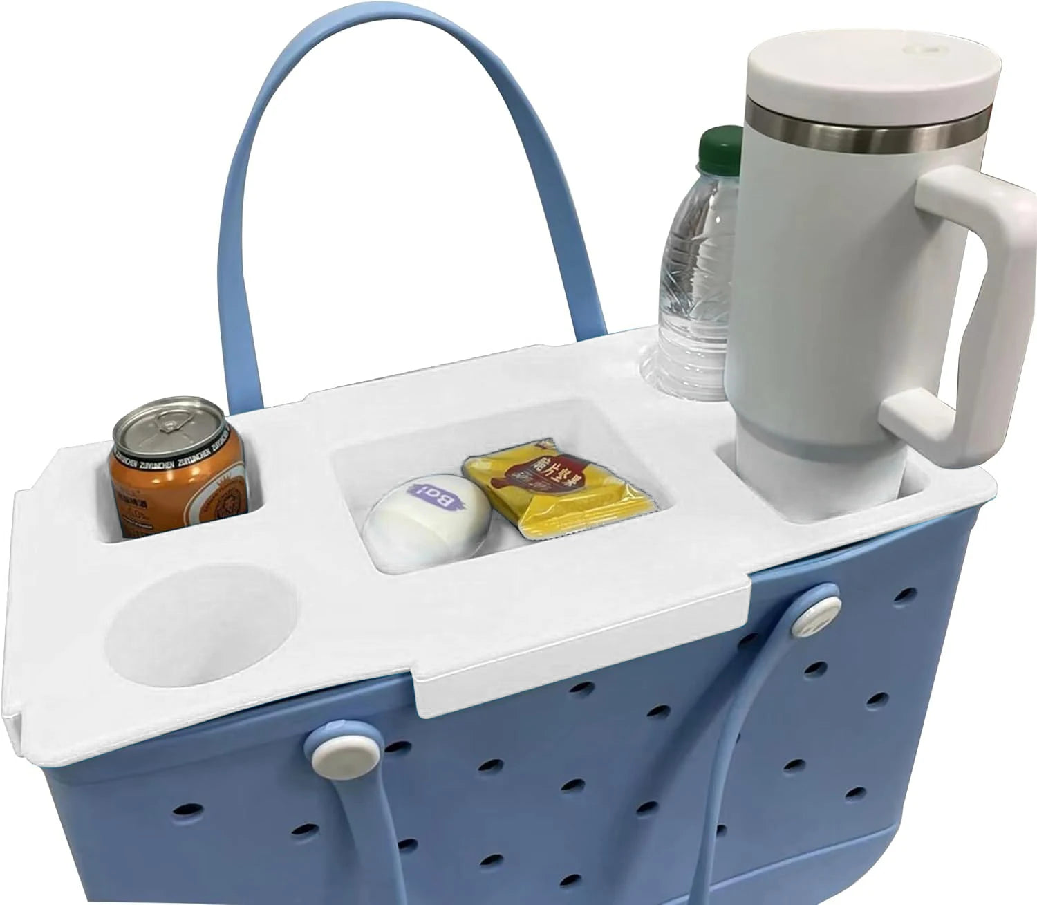 Top Cup Holder Tray Accessories for Boogg Bag X-Large Waterproof EVA & Phone Holder Fit for Stanley Cup -Organizer for Boogg Bag