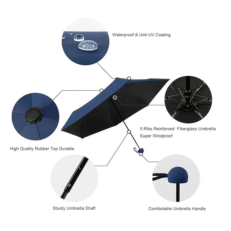 Compact Travel Mini Umbrella Uv Protection Capsule Umbrella 5 Fold Ultra Lightweight Sunshade Umbrellas Protable Manual