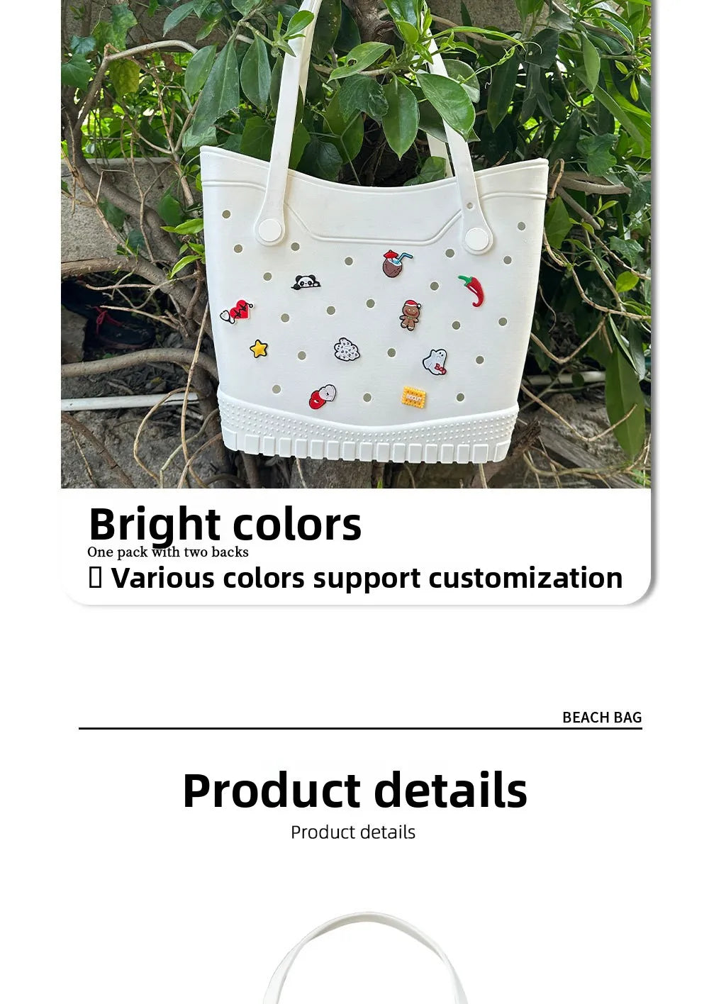EVA Beach Bag – Waterproof Tote Bag for Women | Bogg Bag Style | Pool & Beach Bag