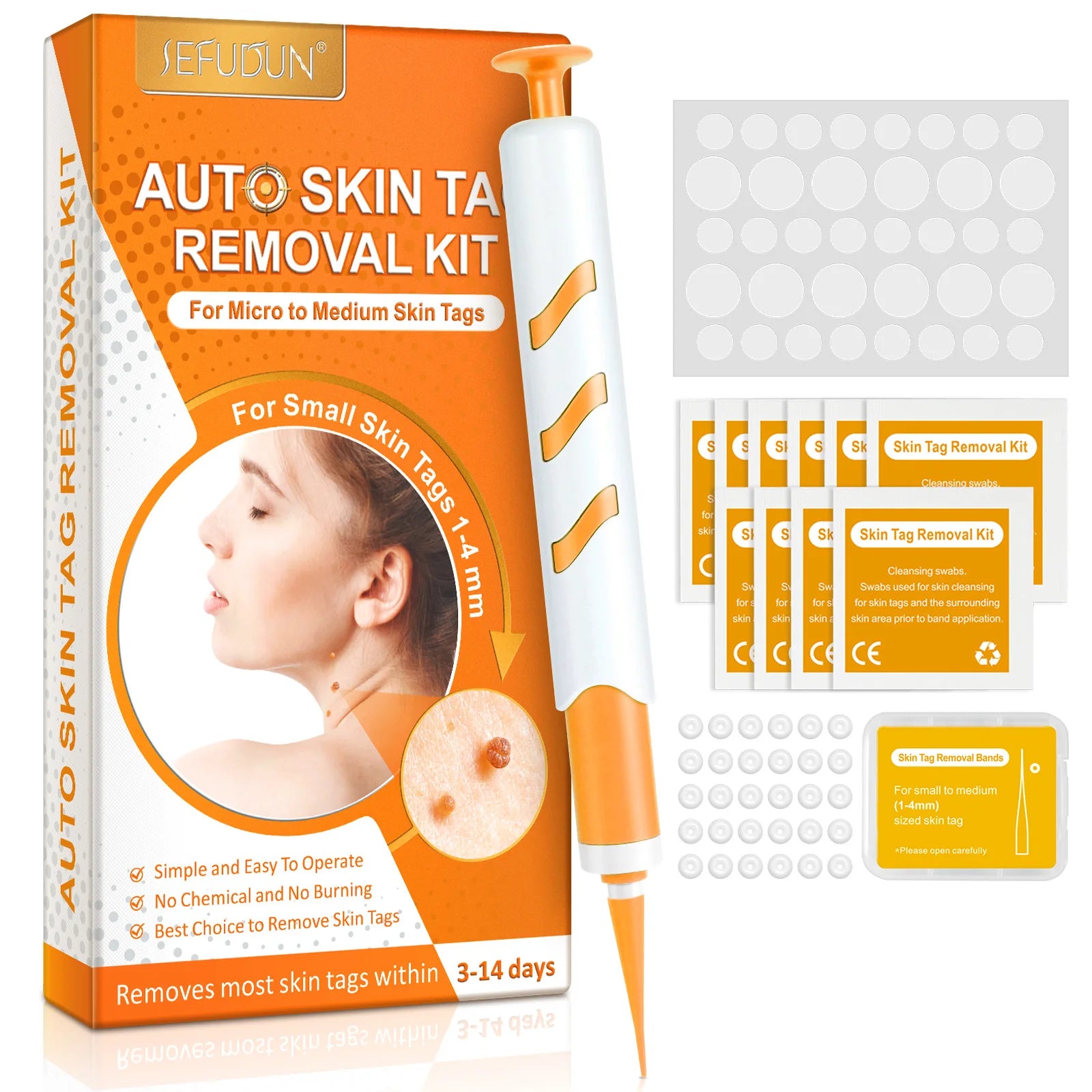 2 IN 1 Auto Micro Skin Tag Remover Device Standard And Micro Skin Tag Removal Kit Adult Mole Wart Remover Face Care Beauty Tools