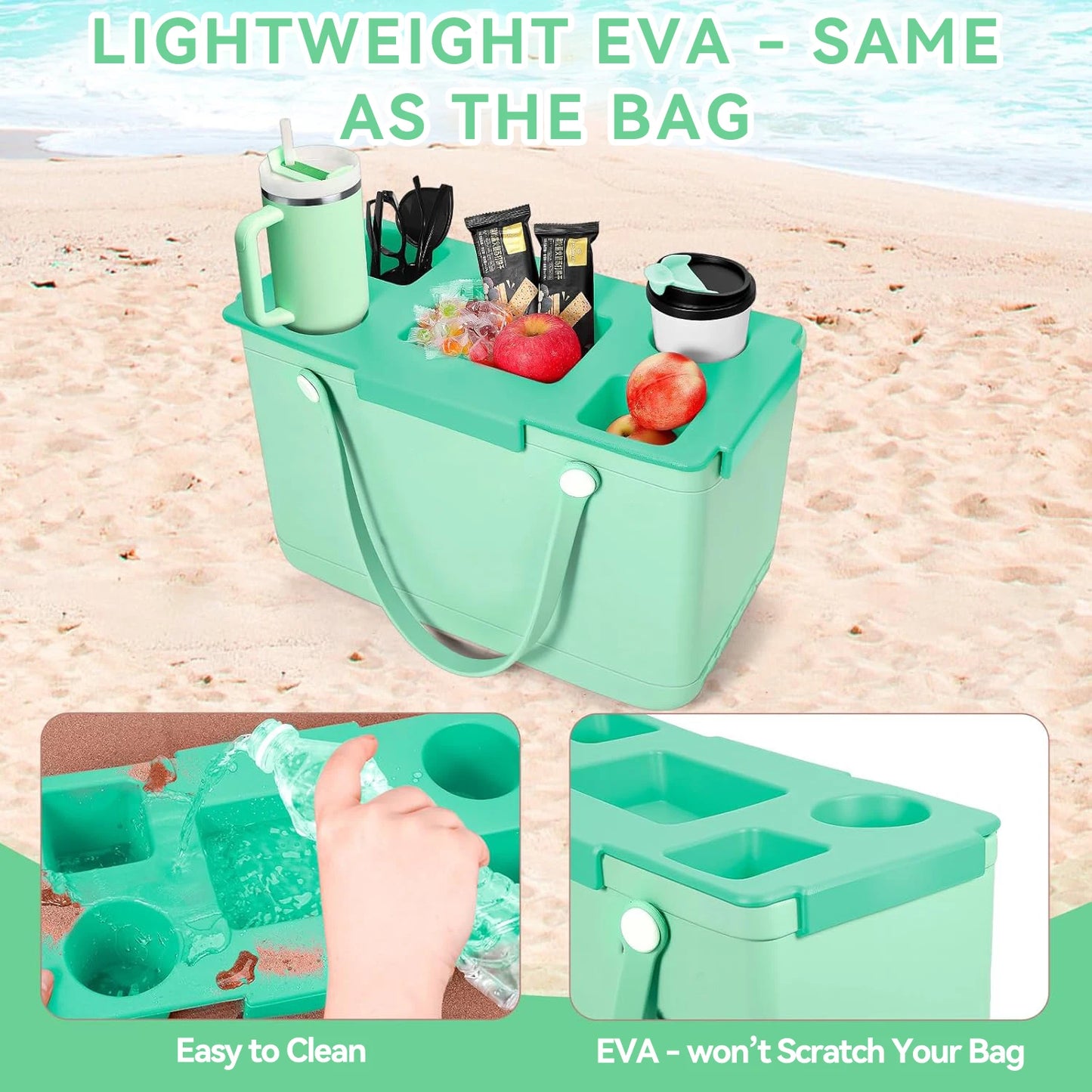 Top Cup Holder Tray Accessories for  Bag X-Large Waterproof EVA & Phone Holder Fit for Stanley Cup -Organizer for Boogg Bag