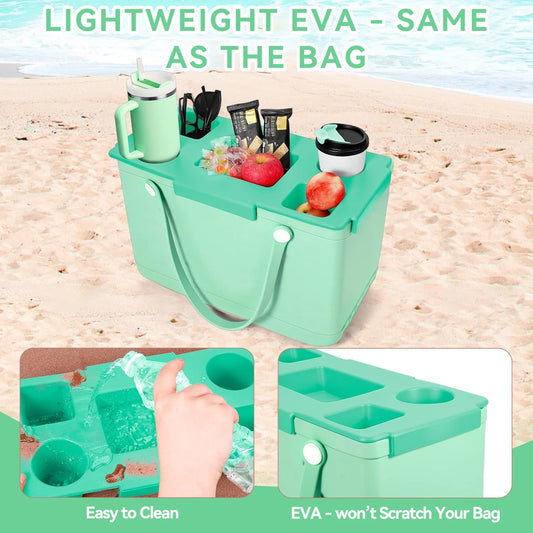 Top Cup Holder Tray Accessories for  Bag X-Large Waterproof EVA & Phone Holder Fit for Stanley Cup -Organizer for Boogg Bag