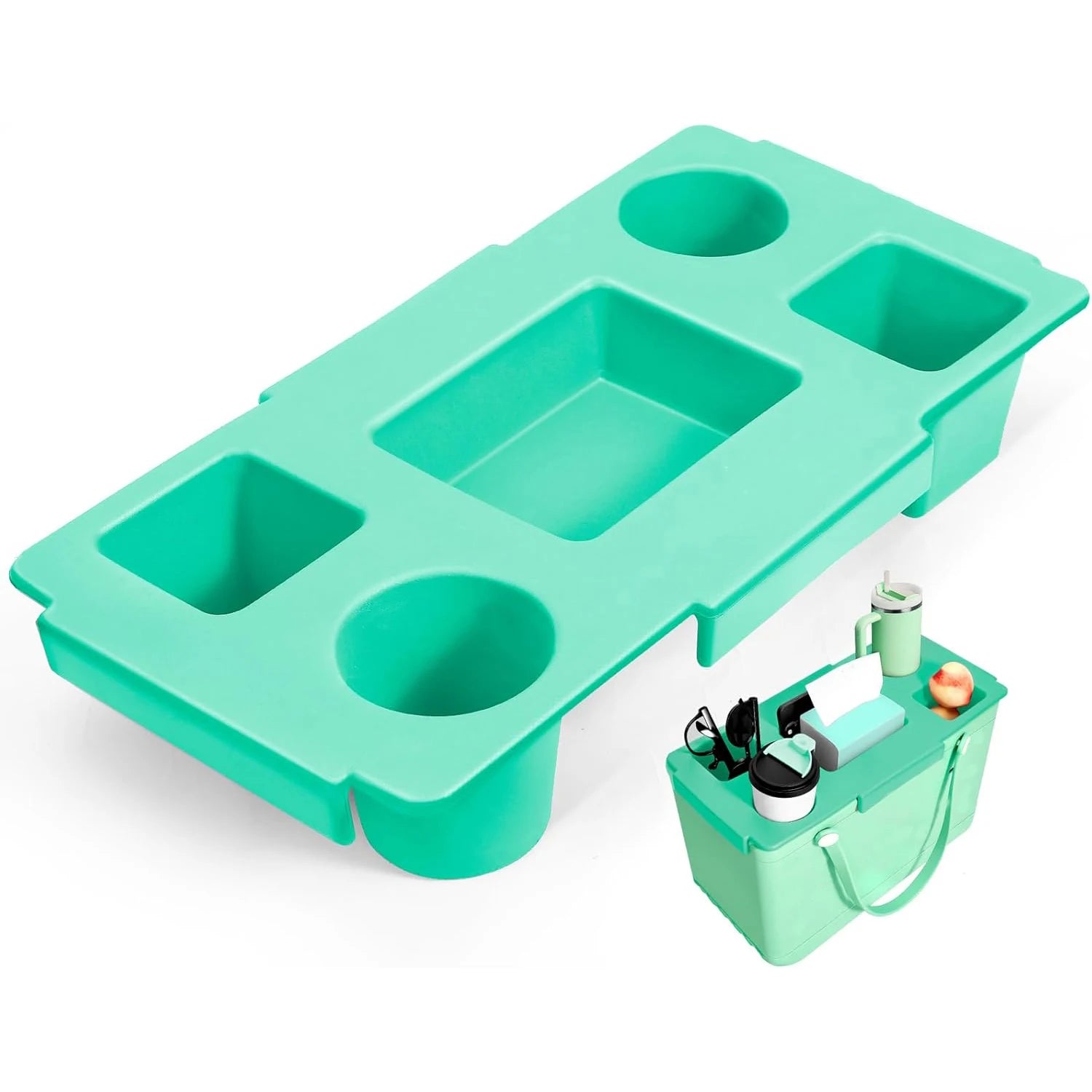 Top Cup Holder Tray Accessories for Boogg Bag X-Large Waterproof EVA & Phone Holder Fit for Stanley Cup -Organizer for Boogg Bag